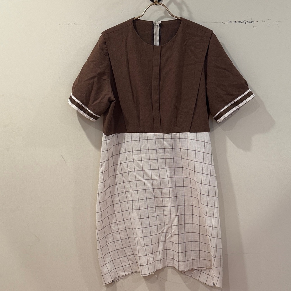 Vintage Volup 1960s Mod Checkered Dress - XXL